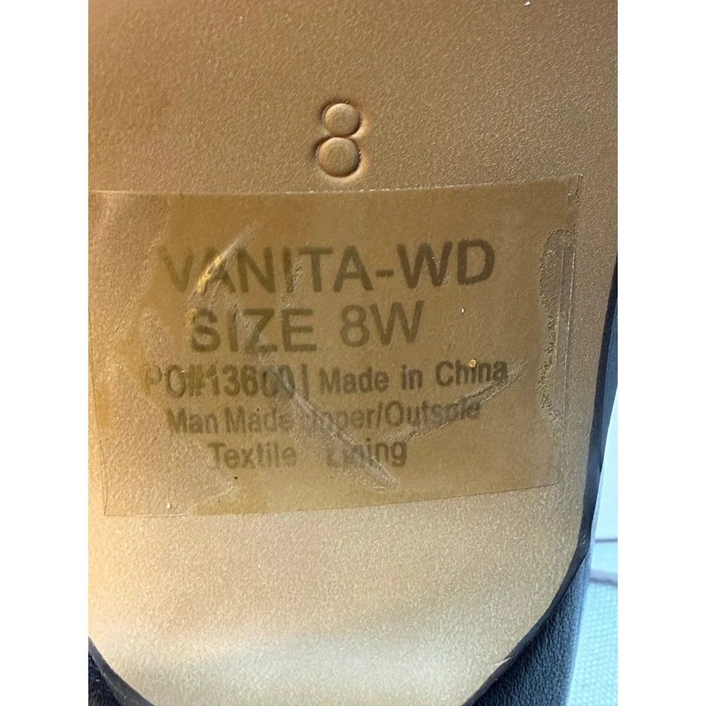 Journee Collection Women Vanita Stiletto Strappy Dress Sandals Black Size 8W NWT